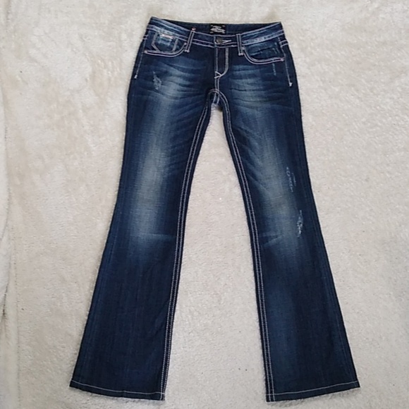 Bedrock for Express Jeans size 0 Boot Distressed - Picture 2 of 16